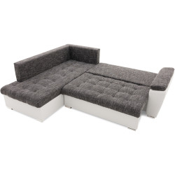 Canapea de colt Magnifico Meble Vegas 245/190 Lawa 17/Real 17 Left (Dark Grey/White) Thumb