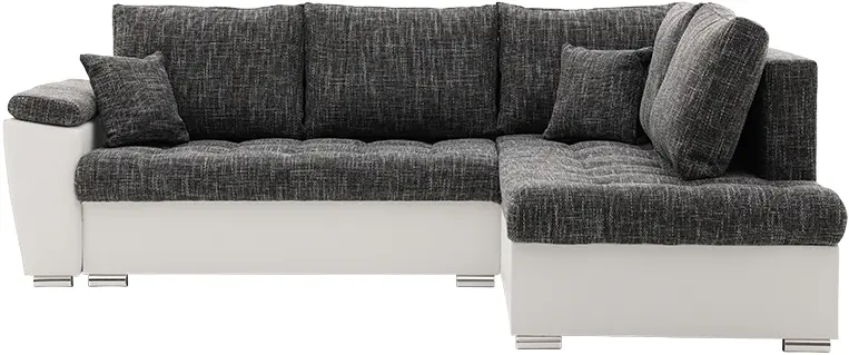 Canapea de colt Magnifico Meble Vegas 245/190 Lawa 17/Real 17 Right (Dark Grey/White)