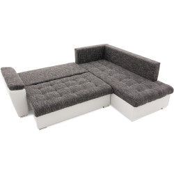 Canapea de colt Magnifico Meble Vegas 245/190 Lawa 17/Real 17 Right (Dark Grey/White) Thumb