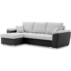 Canapea de colt Magnifico Meble Vegas 250/160 Lawa 09/Real 11 Left (Light Grey/Black) Thumb