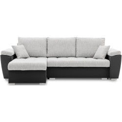Canapea de colt Magnifico Meble Vegas 250/160 Lawa 09/Real 11 Left (Light Grey/Black) Thumb