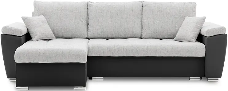 Canapea de colt Magnifico Meble Vegas 250/160 Lawa 09/Real 11 Left (Light Grey/Black)