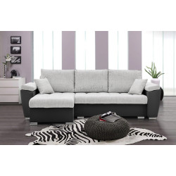 Диван угловой Magnifico Meble Vegas 250/160 Lawa 09/Real 11 Left (Light Grey/Black)