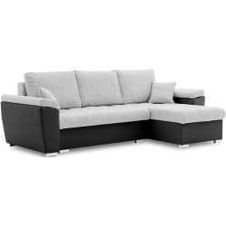 Canapea de colt Magnifico Meble Vegas 250/160 Lawa 09/Real 11 Right (Light Grey/Black) Thumb