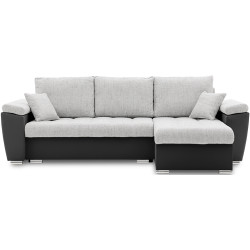 Canapea de colt Magnifico Meble Vegas 250/160 Lawa 09/Real 11 Right (Light Grey/Black) Thumb