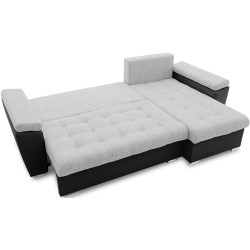 Canapea de colt Magnifico Meble Vegas 250/160 Lawa 09/Real 11 Right (Light Grey/Black) Thumb