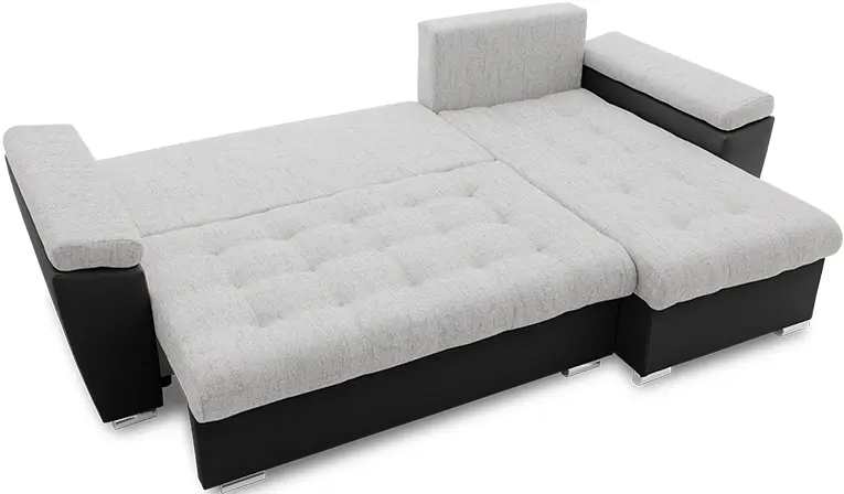 Canapea de colt Magnifico Meble Vegas 250/160 Lawa 09/Real 11 Right (Light Grey/Black)