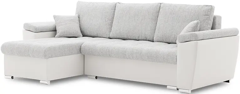 Canapea de colt Magnifico Meble Vegas 250/160 Lawa 09/Real 17 Left (Light Grey/White)