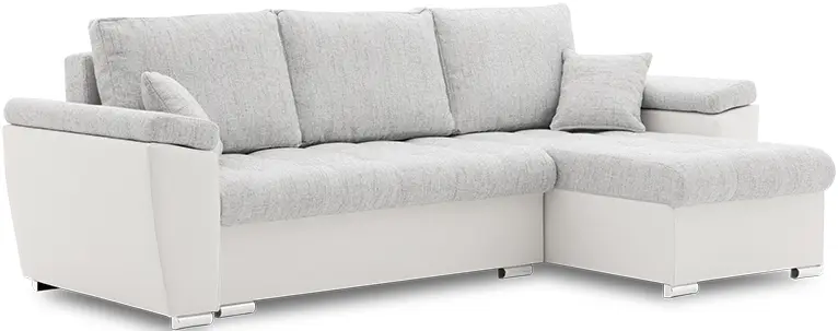 Canapea de colt Magnifico Meble Vegas 250/160 Lawa 09/Real 17 Right (Light Grey/White)