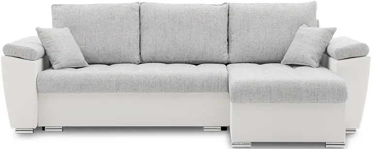 Canapea de colt Magnifico Meble Vegas 250/160 Lawa 09/Real 17 Right (Light Grey/White)