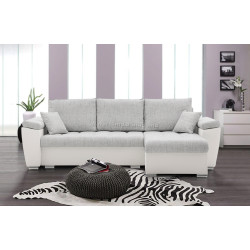 Canapea de colt Magnifico Meble Vegas 250/160 Lawa 09/Real 17 Right (Light Grey/White)