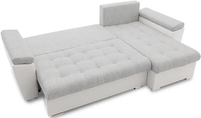 Canapea de colt Magnifico Meble Vegas 250/160 Lawa 09/Real 17 Right (Light Grey/White)