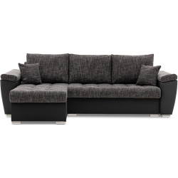 Диван угловой Magnifico Meble Vegas 250/160 Lawa 17/Real 11 Left (Dark Grey/Black) Thumb