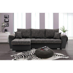 Диван угловой Magnifico Meble Vegas 250/160 Lawa 17/Real 11 Left (Dark Grey/Black)