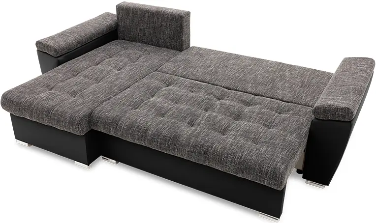 Диван угловой Magnifico Meble Vegas 250/160 Lawa 17/Real 11 Left (Dark Grey/Black)