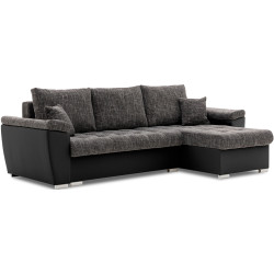 Canapea de colt Magnifico Meble Vegas 250/160 Lawa 17/Real 11 Right (Dark Grey/Black) Thumb