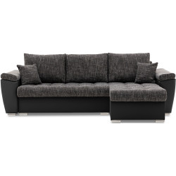 Canapea de colt Magnifico Meble Vegas 250/160 Lawa 17/Real 11 Right (Dark Grey/Black) Thumb