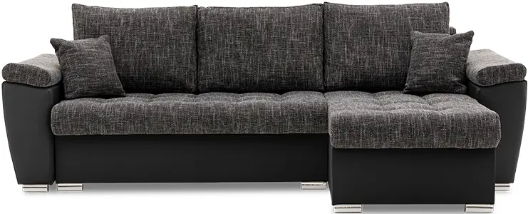 Canapea de colt Magnifico Meble Vegas 250/160 Lawa 17/Real 11 Right (Dark Grey/Black)