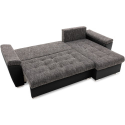 Canapea de colt Magnifico Meble Vegas 250/160 Lawa 17/Real 11 Right (Dark Grey/Black) Thumb