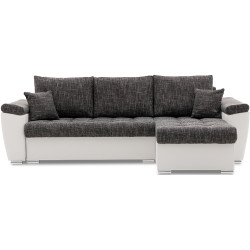 Диван угловой Magnifico Meble Vegas 250/160 Lawa 17/Real 17 Right (Dark Grey/White) Thumb