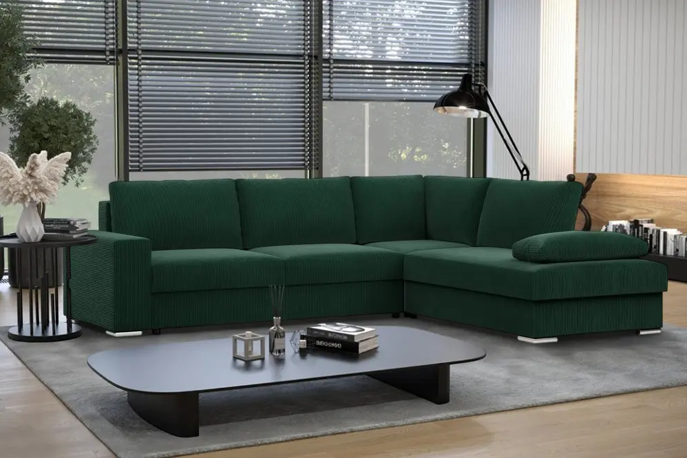 Диван угловой Magnifico Meble Velano LL Poso 014 Right (Bottle Green)