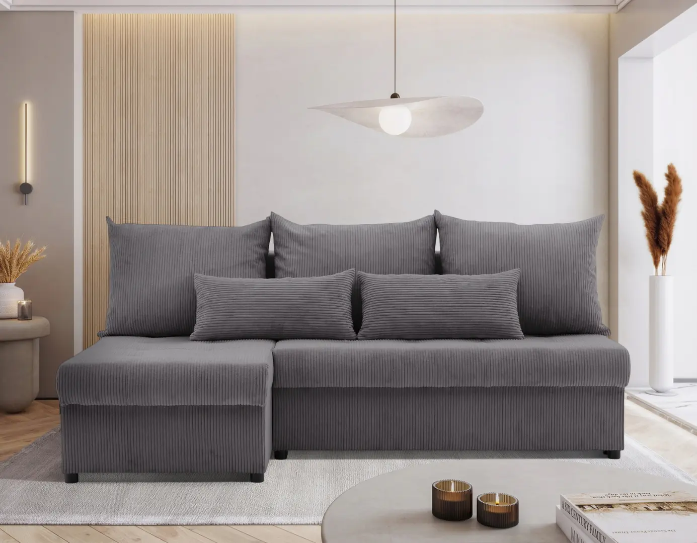 Canapea de colt Magnifico Meble Venezia Poso 022 (Dark Grey)