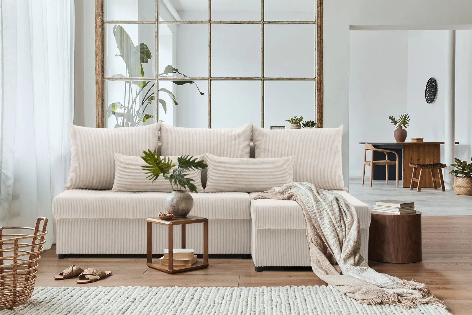 Canapea de colt Magnifico Meble Venezia Poso 100 (Beige)