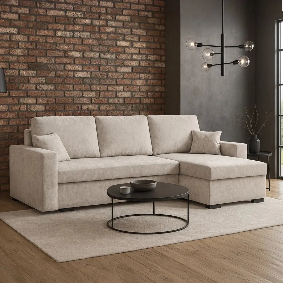 Canapea de colt Magnifico Meble Zuno Wind 11 Right (Cappuccino)