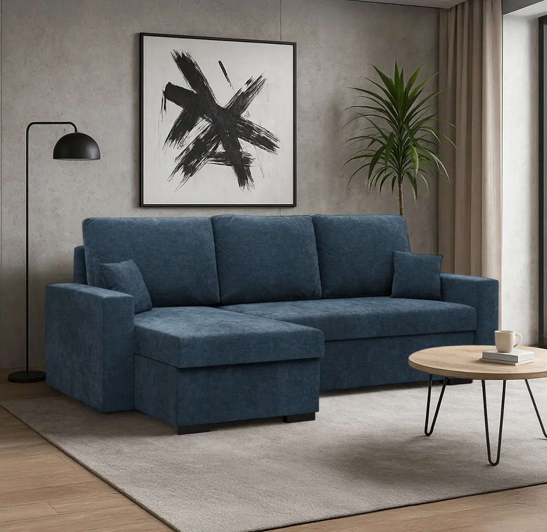 Canapea de colt Magnifico Meble Zuno Wind 77 Left (Navy)