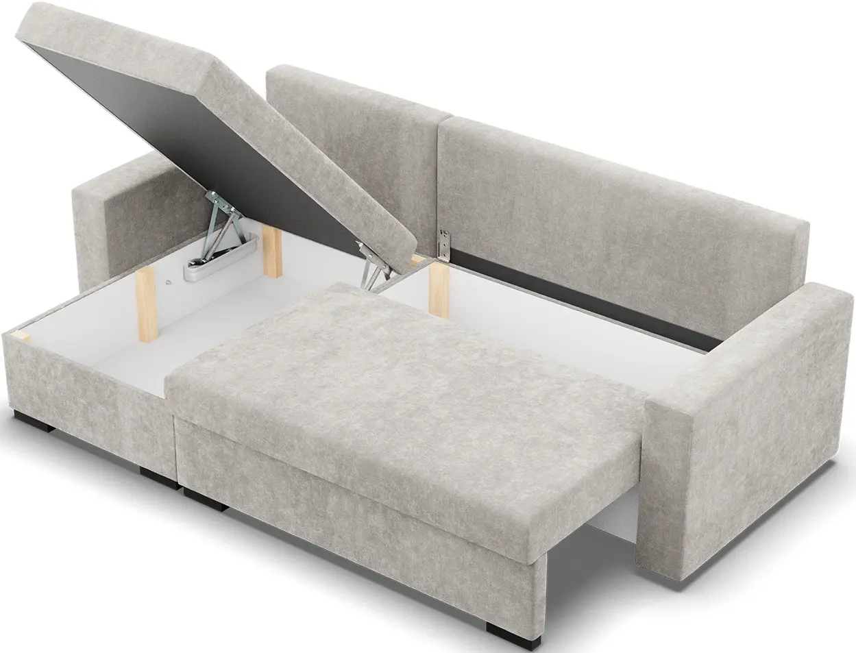 Canapea de colt Magnifico Meble Zuno Wind 84 Left (Light Grey)