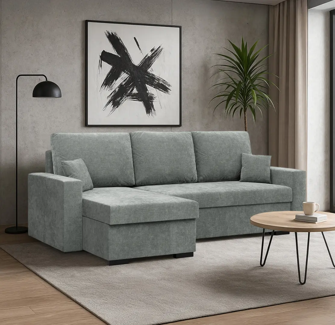 Canapea de colt Magnifico Meble Zuno Wind 89 Left (Dark Grey)