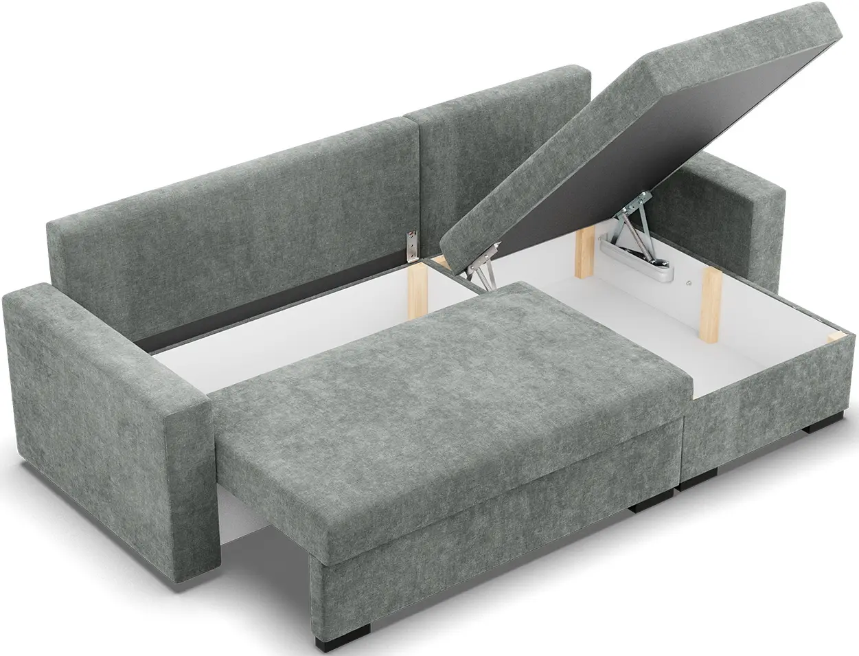 Canapea de colt Magnifico Meble Zuno Wind 89 Right (Dark Grey)