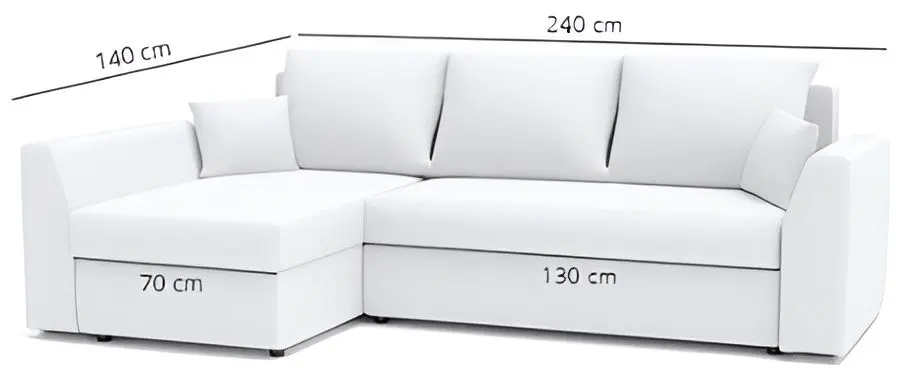 Canapea de colt Magnifico Paul Foam Mikro 27/Mikro 15 (Grey/Black) - 2