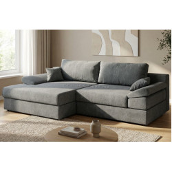 Canapea de colt MatroLuxe Atlas Silk Rosa 14 (Grey)