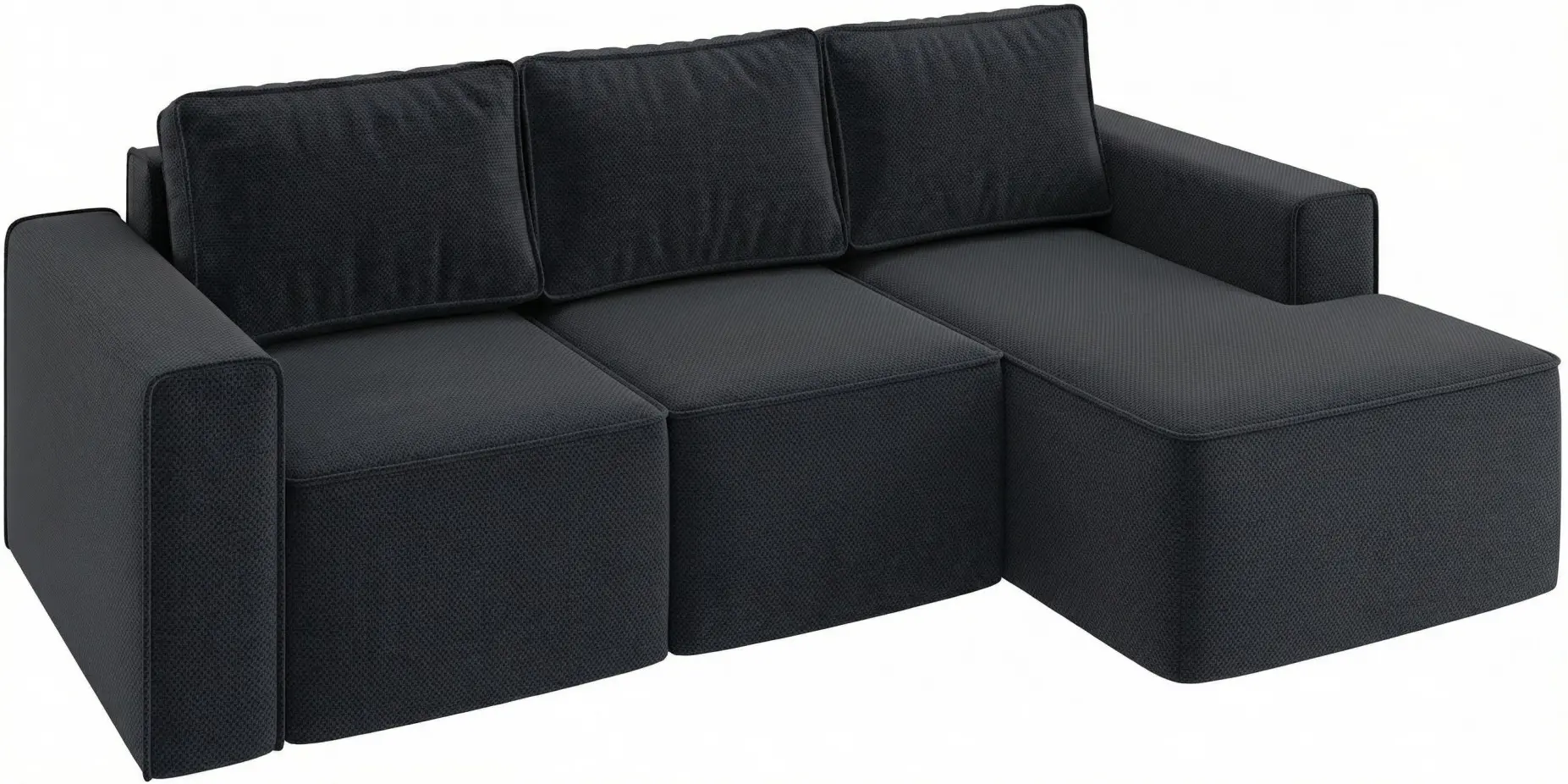 Canapea de colt MatroLuxe Hugo Silk Ape 15 Right (Dark Blue) - 2