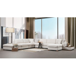 Canapea in forma de U Mirage Meble Loop 8 Shelf-Right (White) Thumb
