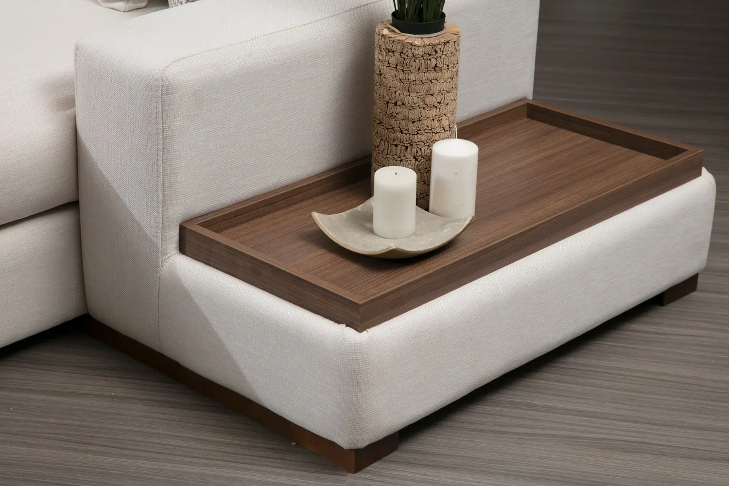 Canapea in forma de U Mirage Meble Loop 8 Shelf-Right (White) - 5