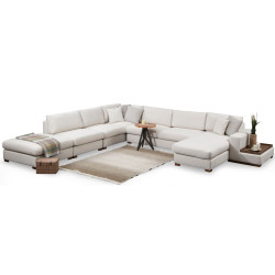 Canapea in forma de U Mirage Meble Loop 8 Shelf-Right (White) Thumb