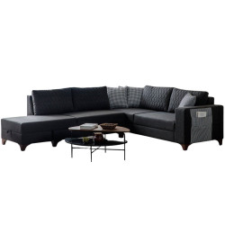 Canapea de colt Mirage Meble Loft Left (Anthracite) Thumb