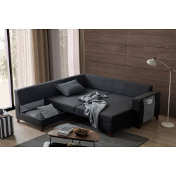 Canapea de colt Mirage Meble Loft Left (Anthracite) Thumb