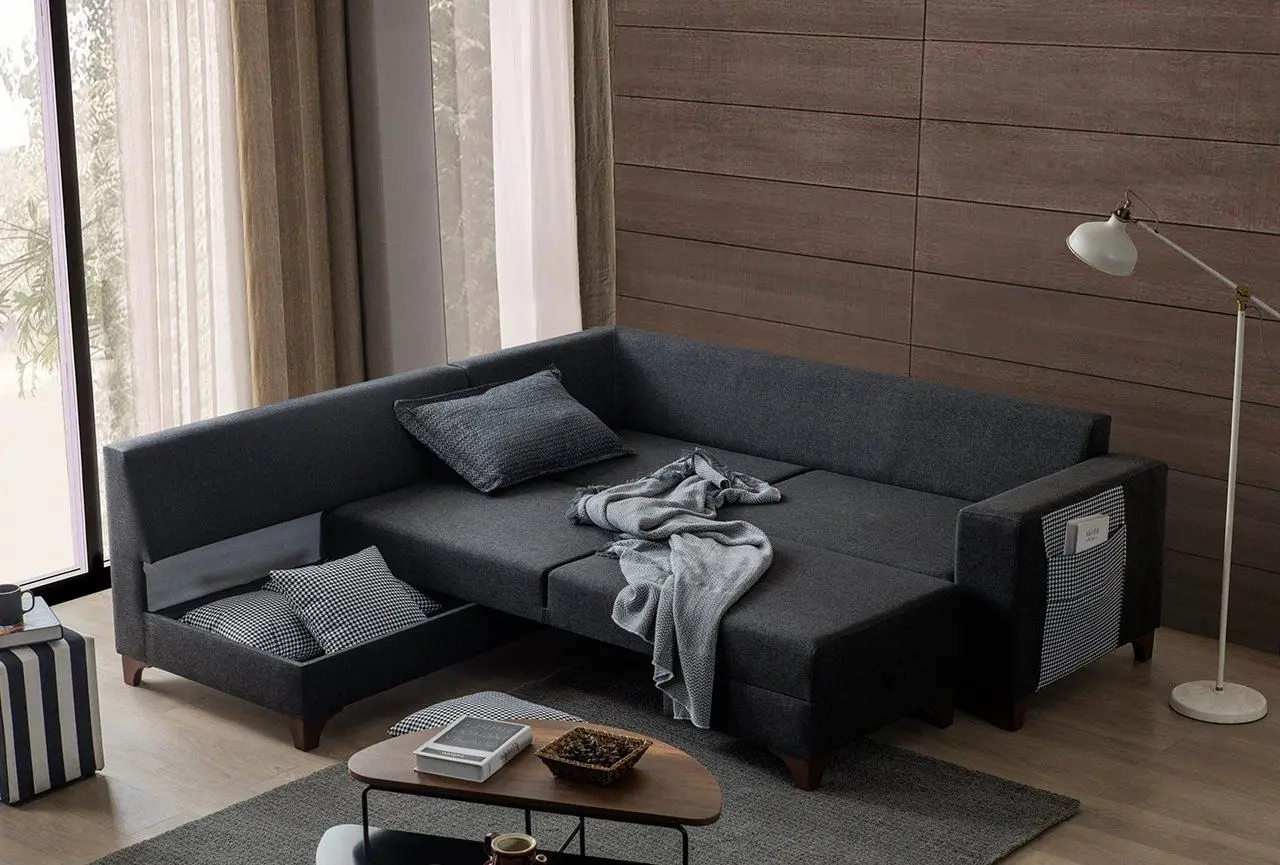 Canapea de colt Mirage Meble Loft Left (Anthracite) - 3