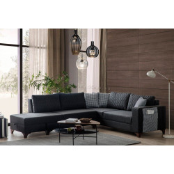 Canapea de colt Mirage Meble Loft Left (Anthracite)