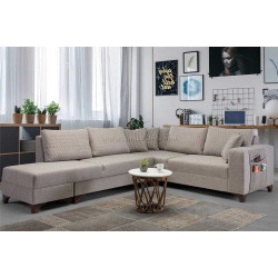 Canapea de colt Mirage Meble Loft Left (Cream)