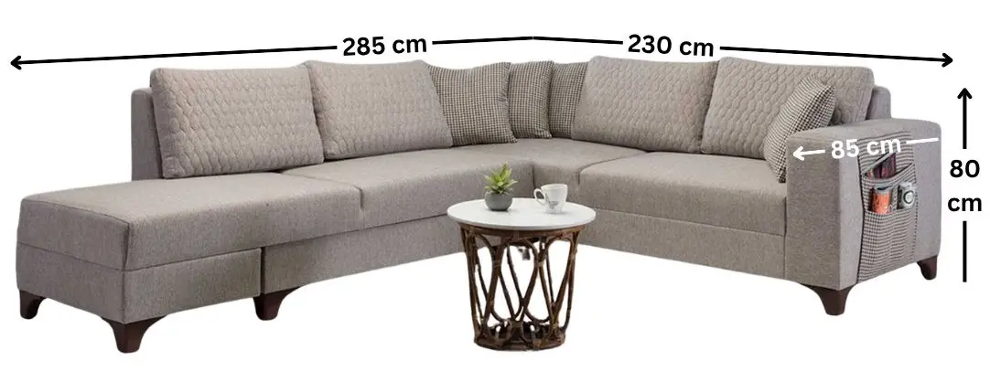 Canapea de colt Mirage Meble Loft Left (Cream) - 6