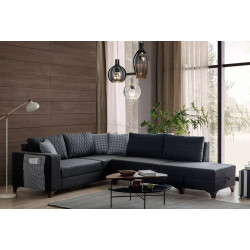 Canapea de colt Mirage Meble Loft Right (Anthracite)