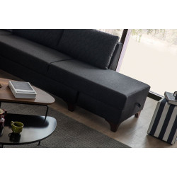 Canapea de colt Mirage Meble Loft Right (Anthracite) Thumb