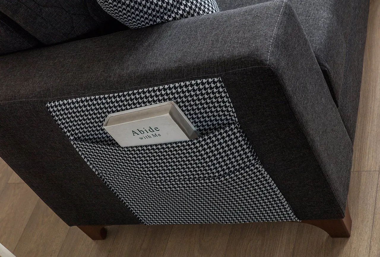 Canapea de colt Mirage Meble Loft Right (Anthracite) - 5