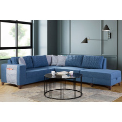 Canapea de colt Mirage Meble Loft Right (Blue)