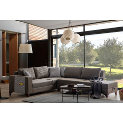 Canapea de colt Mirage Meble Loft Right (Brown)