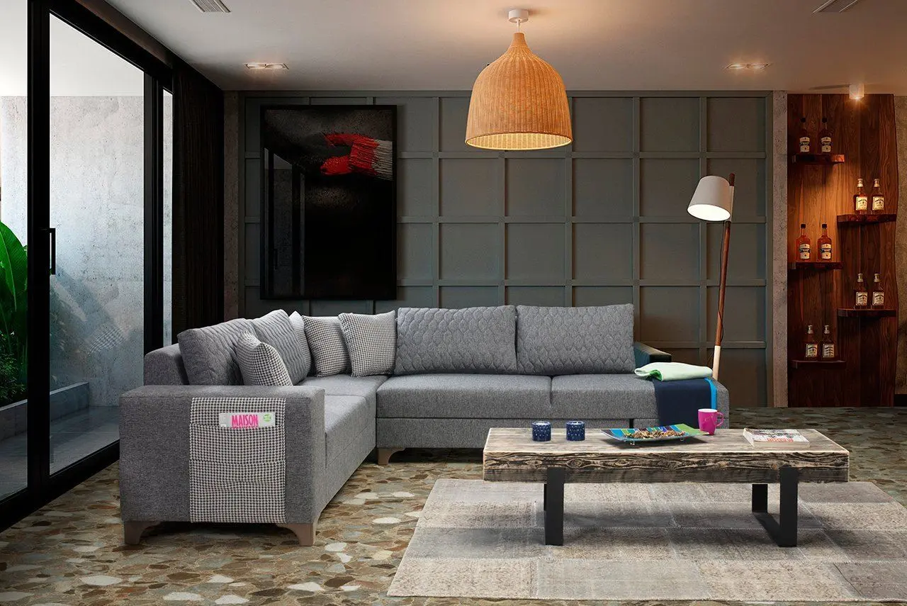 Canapea de colt Mirage Meble Loft Right (Grey) - 5